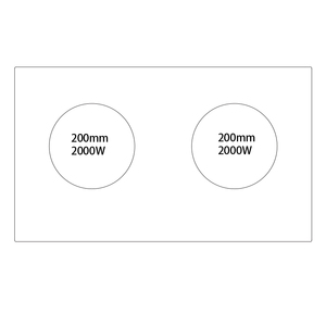 Ngang 2 khu vực nấu ăn mà không có bề mặt bếp vô hình 4000W Bếp cảm ứng ẩn - Product Image 2