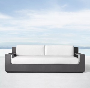 Außen terrasse 2-sitziges rostfreies Aluminium-Gartens ofa wetterfestes Sofa garnitur für den Außenbereich Gartenmöbel - Product Image 1
