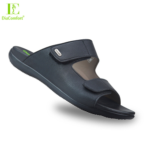 Spring Summer Designer Black Microfiber Upper Adjustable Orthopedic Sandals <strong>Slippers</strong> <strong>Man's</strong> <strong>Diabetics</strong> Shoes <strong>for</strong> Diabetes - Product Image 3