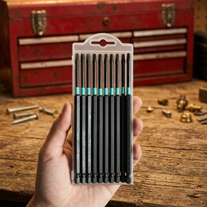 factory S2 Slotted Magnetic High-Hardness Extended <b>Screwdriver</b> <b>Bit</b> <b>Set</b> with Hex Shank for Electric Drill - Product Image 4