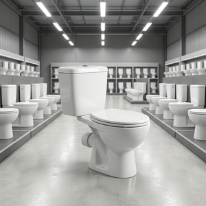 WC en céramique deux pièces Si-phonic à économie d'eau, modèle Morvi, fabriqué en Inde, ensemble de toilettes de première qualité - Product Image 3