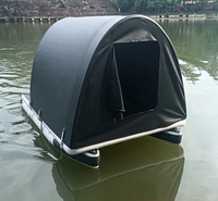Nouvelle conception de bateau flottant gonflable imperméable avec tente amovible, propulsion électrique, maison flottante de loisirs pour la pêche en rivière et en lac