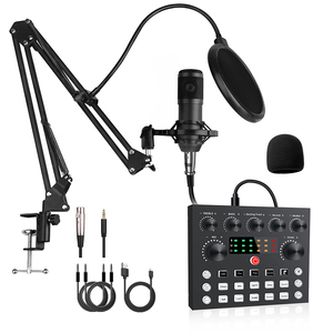 Micrófono bm800 con USB V8s SoundCard, mezclador de video profesional micfone BM 800, micrófono V8, juego de karaoke, kit de <span class=keywords><strong>vlogging</strong></span> para teléfono inteligente - Product Image 2
