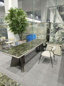 Muebles de lujo personalizados, comedor elegante de piedra, Mesa de Piedra de mármol artificial, muebles de piedra de primera calidad para <span class=keywords><strong>Hotel</strong></span> y hogar - Product Image 5