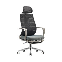 Nouvelle chaise de bureau ergonomique pivotante et réglable, moderne et élégante, avec appui-tête 3D et accoudoirs en PU, dossier haut en maille