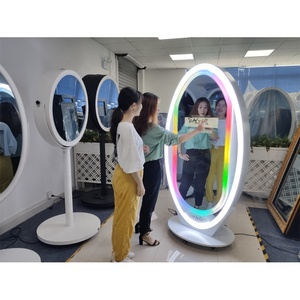 Kỹ Thuật Số Totem Thanh Toán Gương Photo Booth Trường Hợp Di Động Với Hai Đèn LED Tuyệt Đẹp - Product Image 2