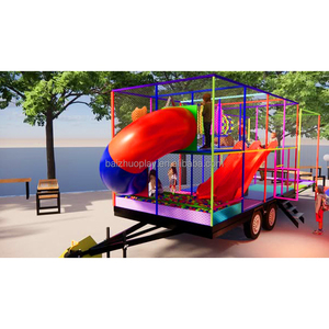 Diskon bisa digerakkan untuk tempat bermain anak, Trailer portabel istana nakal pesta keluarga peralatan bermain luar ruangan - Product Image 3