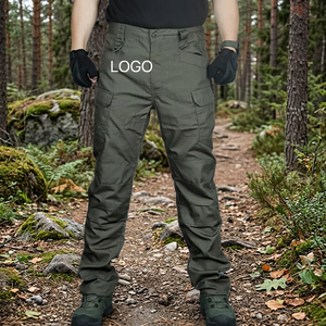 Autumn Casual Unisex Outdoor Breathable Windproof Waterproof <b>Canvas</b> <b>Plain</b> Dyed Midweight Zipper Fly Elastic Tactical Travel - Product Image 3
