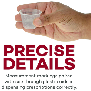 Tasses à mesurer de médicaments en plastique à mur unique 1oz graduées pour les cabinets de médecin, les hôpitaux pour infirmières et les soins à domicile - Product Image 4