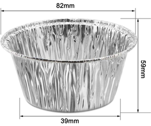 Small 4OZ Disposable Aluminium Baking Cupcake Containers Aluminum Foil Pudding <strong>Pans</strong> Cups <strong>with</strong> <strong>Lids</strong> - Product Image 2