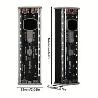 Kit DIY Boîtier de Batterie 21700 à 4 Emplacements Transparent Mecha avec Charge Rapide Type C pour Power Bank