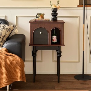Vintage-Beistelltisch aus massivem Holz im französischen Stil, Wohnzimmer, amerikanischer Stil, klassischer chinesischer dekorativer Schrank, kleine Aufbewahrung - Product Image 1
