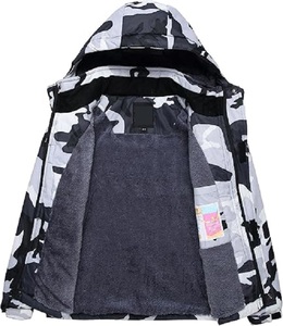 Veste de ski imperméable pour garçon BKD, veste d'hiver chaude et épaisse avec fermeture éclair, <span class=keywords><strong>manteau</strong></span> de neige 3 en 1 coupe-vent en polaire, veste de snowboard à capuche pour enfants - Product Image 3