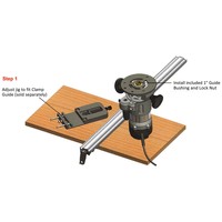 Gabarit de fraisage en aluminium à serrage stable pour projets de rainurage du bois intensifs, facile à utiliser, léger (0,5 kg), fabriqué à Taïwan