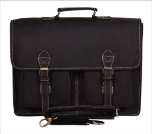 Cuir véritable fait à la main Vintage Sling Cross Body Business Laptop Office Messenger Shoulder Bag Fashion Crossbody Sling Bag - Product Image 4