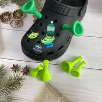 Nouveauté : Breloques de chaussures en silicone et PVC souple 3D Shrek, motif dessin animé, pour la décoration de chaussures d'enfants, vente en gros, décorations de fête