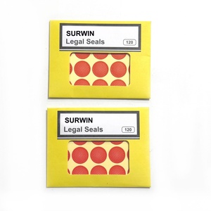 Lot de 120 étiquettes en papier gaufré rouge de 19 mm, sceaux juridiques ronds, autocollants décoratifs pour l'emballage de certificats - Product Image 3
