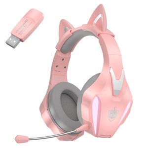 Phoinkas Q5 Headset Gaming nirkabel, headphone Gamer atas telinga nirkabel untuk PS4 PS5 PC Nintendo Switch dengan Mic yang dapat dilepas - Product Image 3