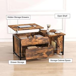 <span class=keywords><strong>Table</strong></span> <span class=keywords><strong>basse</strong></span> relevable moderne avec rangement, style europé<span class=keywords><strong>en</strong></span>, meubles de salon, hauteur personnalisable - Product Image 2