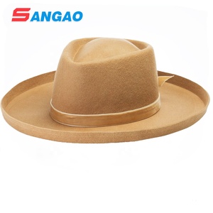 Sombrero de Lana Peruana Europea Negra al por Mayor, Sombrero de Fieltro Personalizado Barato, Nuevo Estilo - Product Image 1