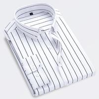 Chemise en flanelle extensible imprimée décontractée pour homme 2025, manches longues, col carré, polyvalente, printemps, teinte unie, anti-boulochage