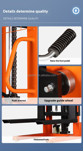 Empilhador Hidráulico Manual Tambor Levantador Pesando 2ton Carregando Capacidade Empilhadeira para Construção Levantador Manual <span class=keywords><strong>Hand</strong></span> Stack - Product Image 5