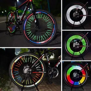 ตัวสะท้อนแสงสีเงินล้อจักรยานอุปกรณ์จักรยาน