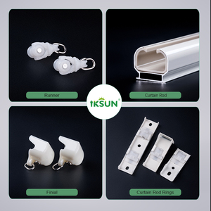 IKSUN vendita calda in lega di alluminio pesante soffitto montaggio Ripple pieghevole <span class=keywords><strong>doppio</strong></span> <span class=keywords><strong>binario</strong></span> <span class=keywords><strong>per</strong></span> tenda <span class=keywords><strong>per</strong></span> bovindo - Product Image 3