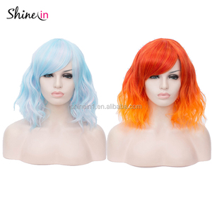<span class=keywords><strong>Pelucas</strong></span> de pelo sintético populares para <span class=keywords><strong>mujer</strong></span>, peluca de Color rizado corto para <span class=keywords><strong>carnaval</strong></span>, Halloween, fiesta y Cosplay - Product Image 5