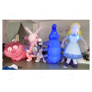 Alice au pays des merveilles Fête d'entreprise Décoration de scène Champignon gonflable léger Caterpillar gonflable Chat du <span class=keywords><strong>Cheshire</strong></span> gonflable - Product Image 5