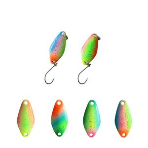 Cuillères de pêche à la truite OEM 1.5g 23mm cuillère colorée appât cuivre flux métal leurre de pêche pour truite chub <span class=keywords><strong>perche</strong></span> saumon - Product Image 1