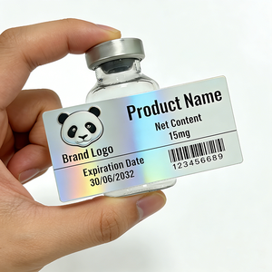 Etiquetas de <span class=keywords><strong>Vinilo</strong></span> Personalizadas con Logotipo y Código de Barras, Resistentes al Agua y al Calor, con Fuerte Adhesión, Impresión UV Localizada, para Frascos de 3ml-10ml - Product Image 2
