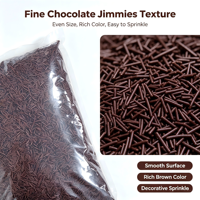Vermicelles de chocolat solides en forme d'aiguille, sans noix, brun, en sachet, pour garniture de crème glacée, décoration de gâteaux, fournitures de desserts de fêtes