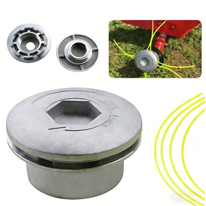 Cabezal de Recorte Universal de Aluminio con Alimentación por Golpeteo, Repuesto Industrial Manual para Desbrozadora, Bobina Plateada para Cortacésped, Accesorio para Herramienta de Jardín - Product Image 1