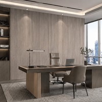 Panel Dinding SPC 5mm Bubuk Batu Kepadatan Tinggi Tahan Air Tahan Api Inti Kaku Papan Interior untuk Dekorasi Villa Modern