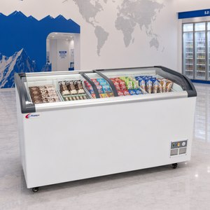 Best-seller Bon marché Verre personnalisé Glace à température unique Popsicle Gelato Présentoir pour crème glacée Réfrigérateur Vitrine Congélateur - Product Image 4