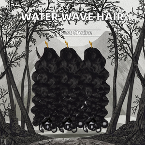 Extensions de cheveux chinois légers 100g, ondulations aquatiques, plumes, tresses au crochet, tresses sans nœuds pré-étirées, cheveux humains pré-bouclés - Product Image 2