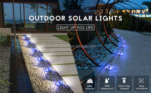 Luz Solar Led <span class=keywords><strong>para</strong></span> exteriores IP68, lámpara de jardín, cubierta de escalera, suelo impermeable, camino de entrada, muelle de patio, marcadores de carretera, luces de perno solares - Product Image 2