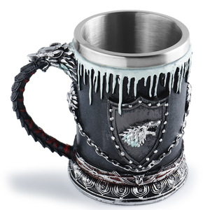 Tasses et gobelets <span class=keywords><strong>Game</strong></span> Thrones en acier inoxydable, tasse à café, à bière, autres cadeaux, décor de pub, gobelet, verres à vin personnalisés, vente en gros, <span class=keywords><strong>2023</strong></span> - Product Image 6