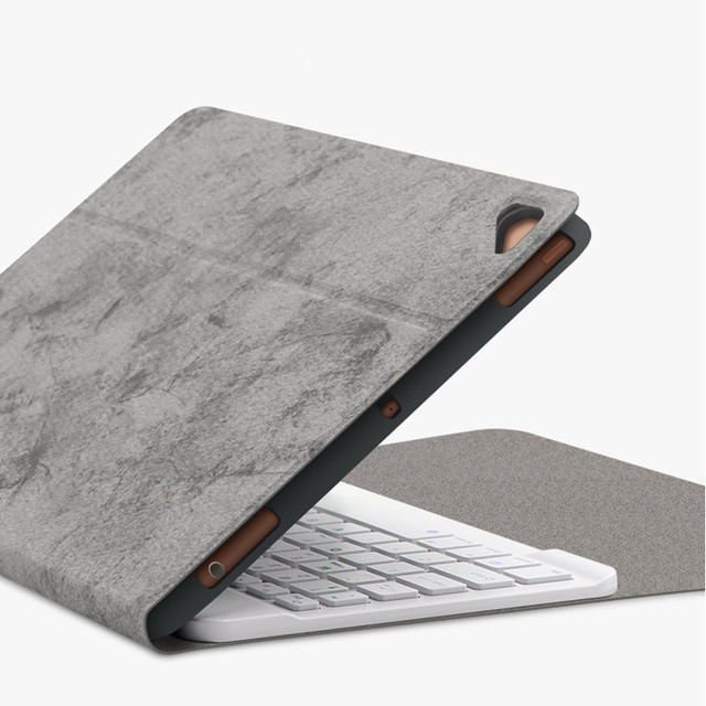 High Quality Grey PU Leather Tablet 10 9.7 11 12.9 Inches case with Keyboard