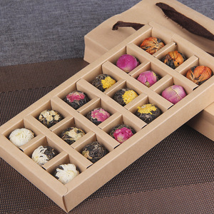 Tè Naturale Artigianale in Fiori Sbocciati: Rose, Gelsomino, Crisantemo, Giglio, Tè alle Erbe in Palline, Confezione <span class=keywords><strong>Regalo</strong></span> con 6 Gusti di Puerh - Product Image 2