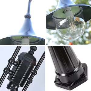 Đèn cột năng lượng mặt trời <span class=keywords><strong>LED</strong></span> hiện đại, tùy chỉnh nhà máy, chống nước IP65, chụp đèn acrylic, chiếu sáng sân vườn, hiên nhà - Product Image 5