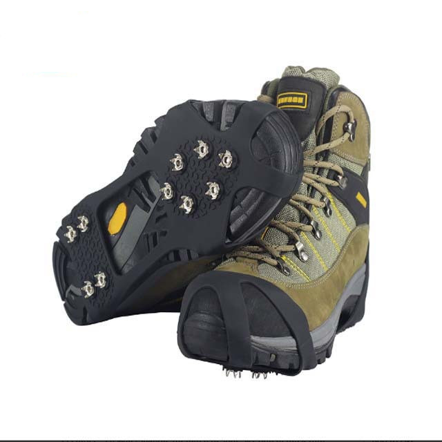 10 зубьев, Нескользящие шипы для снега и льда, захваты для лазания и льда, шипы для льда, ботинки для обуви, безопасные скобы