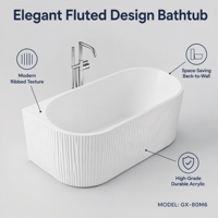 Baignoire autoportante ovale classique, mobilier de salle de bain en surface solide sans joint, baignoire en acrylique blanc en promotion pour la vente en gros