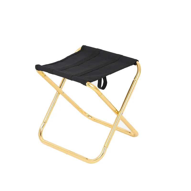 Mini çerçeve katlanabilir sandalye kamp taburesi toptan fiyat üreticisi alüminyum taşınabilir kamp taburesi