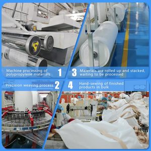 Sac en vrac Huamaohengchun - Capacité de 4400 lb, 35x35x43 pouces, Polypropylène (PP), Ouverture supérieure, Blanc, Rectangulaire, Réutilisable - Product Image 6