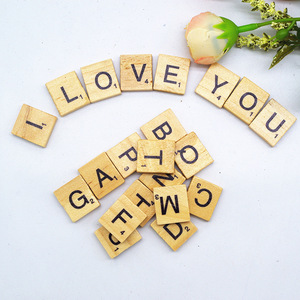 Técnica pulida de letras del alfabeto de <span class=keywords><strong>madera</strong></span> <span class=keywords><strong>en</strong></span> inglés natural ecológico para manualidades - Product Image 2