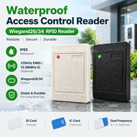 Lecteur de cartes de contrôle d'accès RFID étanche 125KHz EM 13.56MHz MF Wiegand 26/34 RS232 RS485 TTL en option