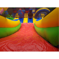 Château gonflable rose personnalisé avec trampoline et blocs de construction pour saut et amusement