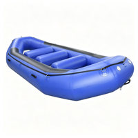 Bateau de rafting pour 8 personnes, 13 pieds (395 cm), résistant à l'usure et aux UV, avec plancher renforcé